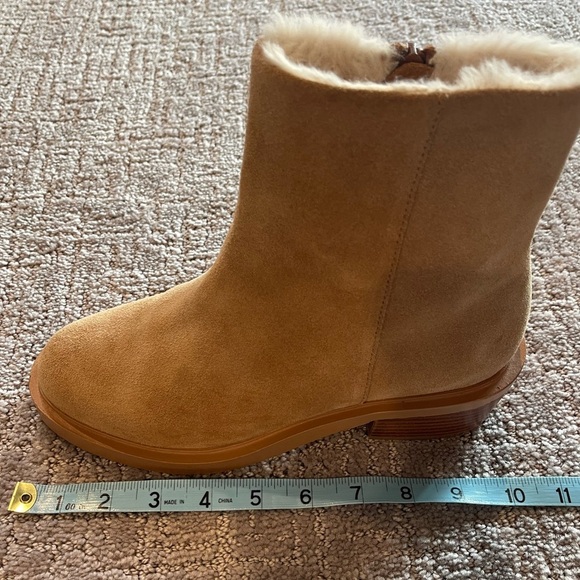 Matisse Nate Tan Suede Ankle Boots, Faux Shearling Lining, 2” Heel, Size 7M - Picture 12 of 15